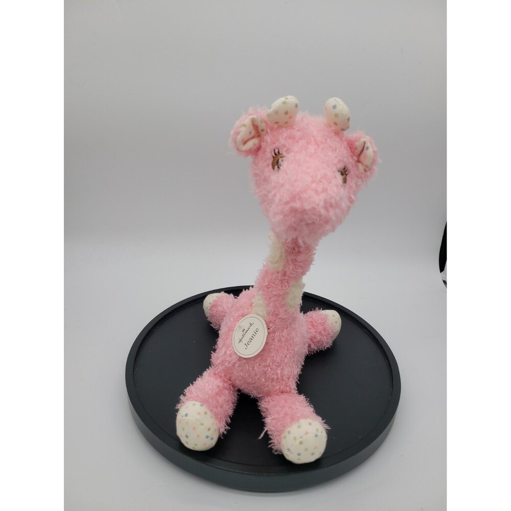 2013 Hallmark Jeanie Pink Giraffe Stuffed Animal Lovey Toy New